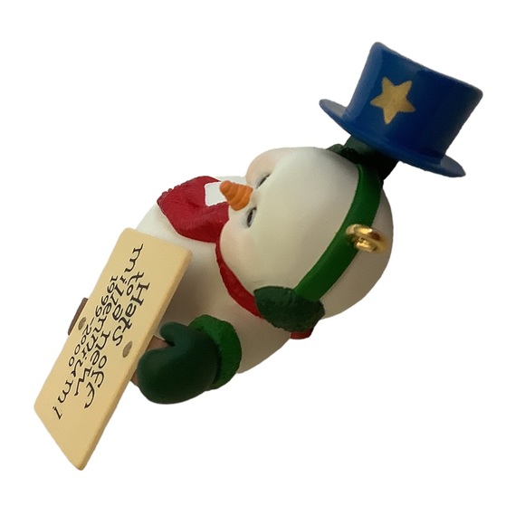Vintage 1999 Hallmark Keepsake Ornament Millennium Snowman With Original Box - Picture 4 of 9